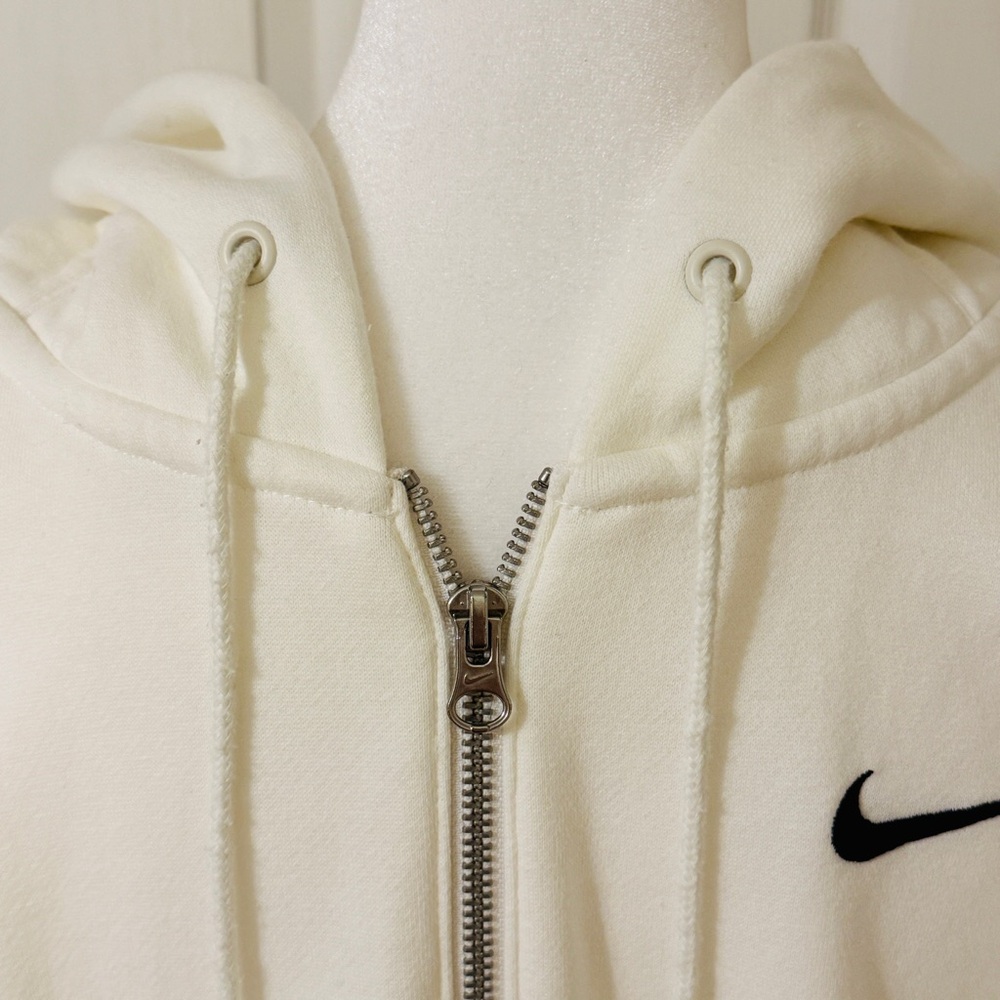 NIKE Men’s Zip Hoodie White Jacket Sz Small - Picture 4 of 12